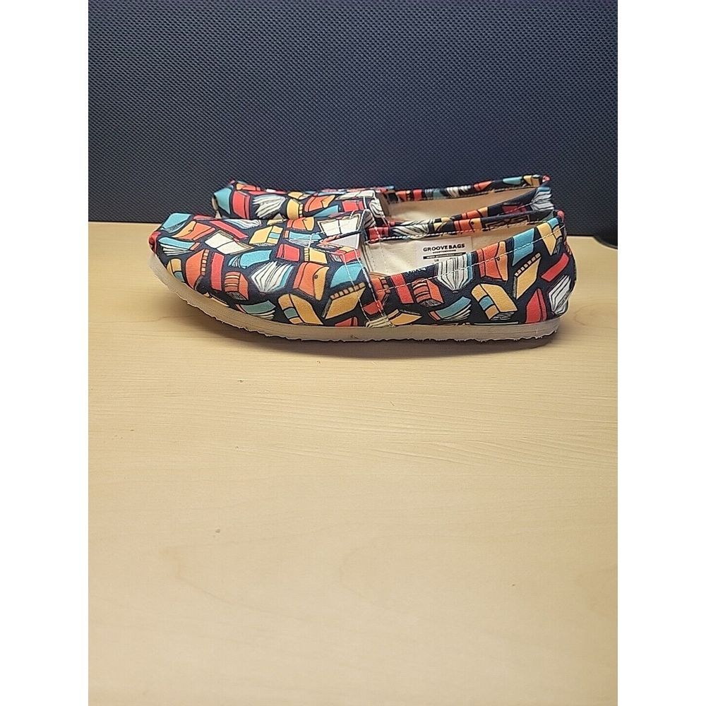 Groove Bags Book Lovers Womens Casual Canvas Flat Shoes Sz US 7.5 - Picture 5 of 11